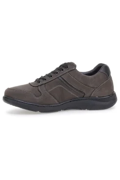 Scarpe casual grigie in vera pelle con zip laterale Pittarello Eco 25299008