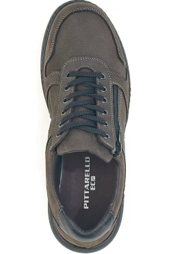 Scarpe casual grigie in vera pelle con zip laterale Pittarello Eco 25299008