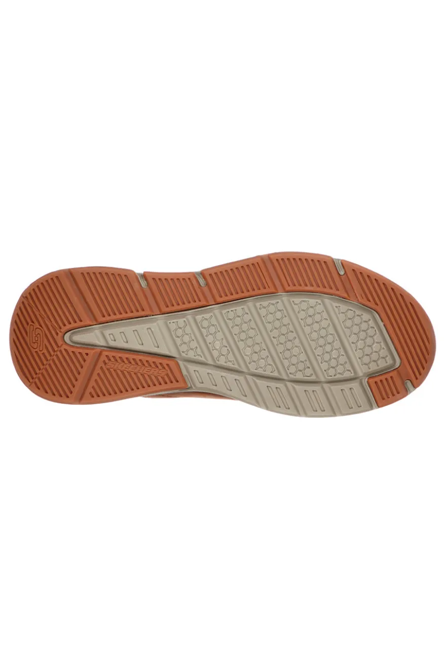 Scarpe casual marroni waterproof in pelle Skechers BENAGO HOMBRE