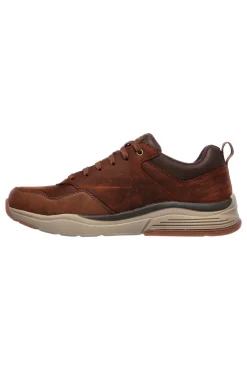 Scarpe casual marroni waterproof in pelle Skechers BENAGO HOMBRE