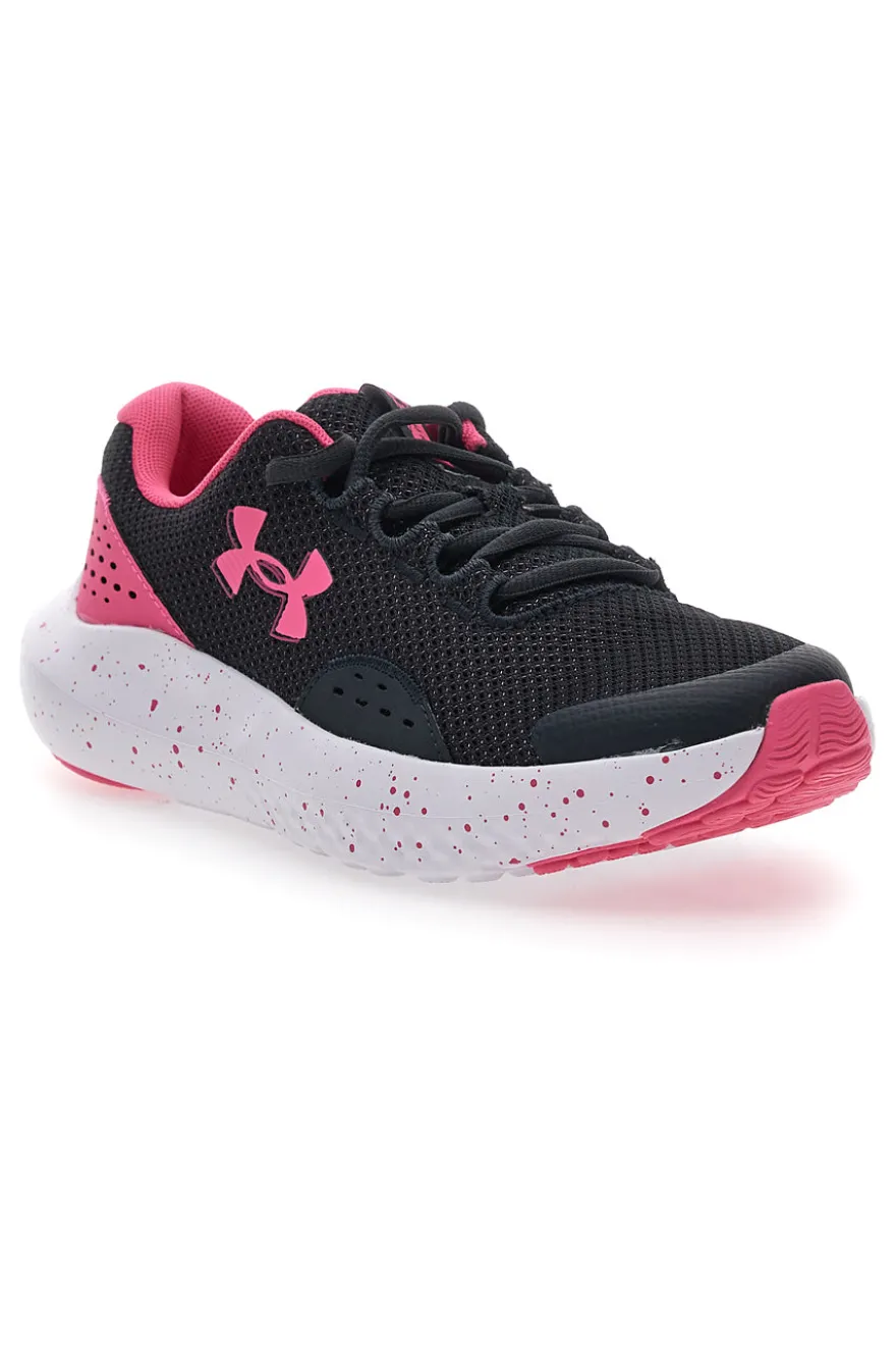 Scarpe da Allenamento con Tomaia in Mesh UNDER ARMOUR Grade School Surge 4 Nere e Rosa