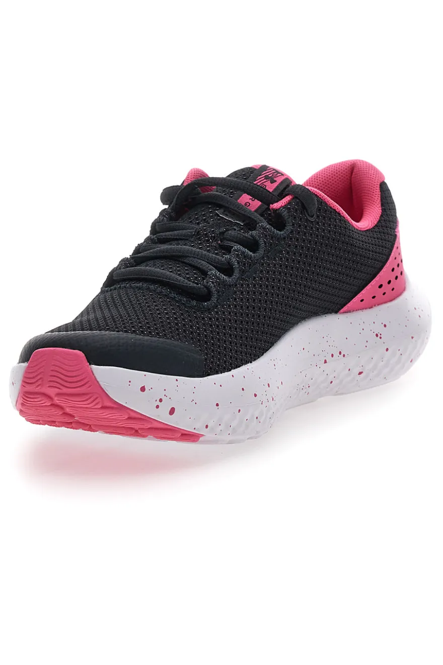 Scarpe da Allenamento con Tomaia in Mesh UNDER ARMOUR Grade School Surge 4 Nere e Rosa