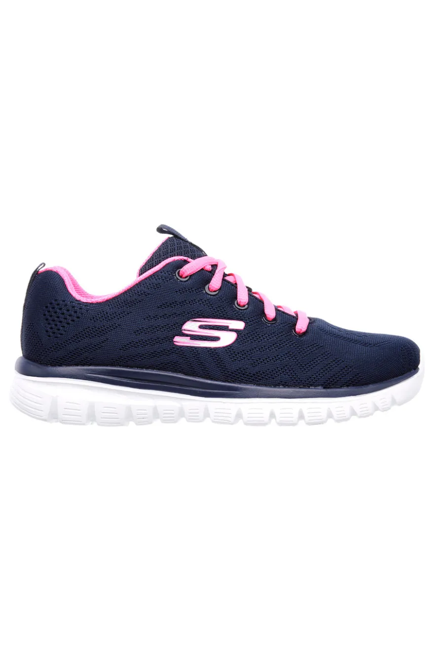 Scarpe da Allenamento Navy con Tomaia in Skech Knit Mesh SKECHERS Graceful - Get Connected