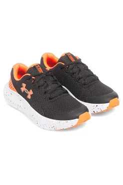 Scarpe da Allenamento Nere e Arancioni UNDER AMOUR Grade School Surge 4