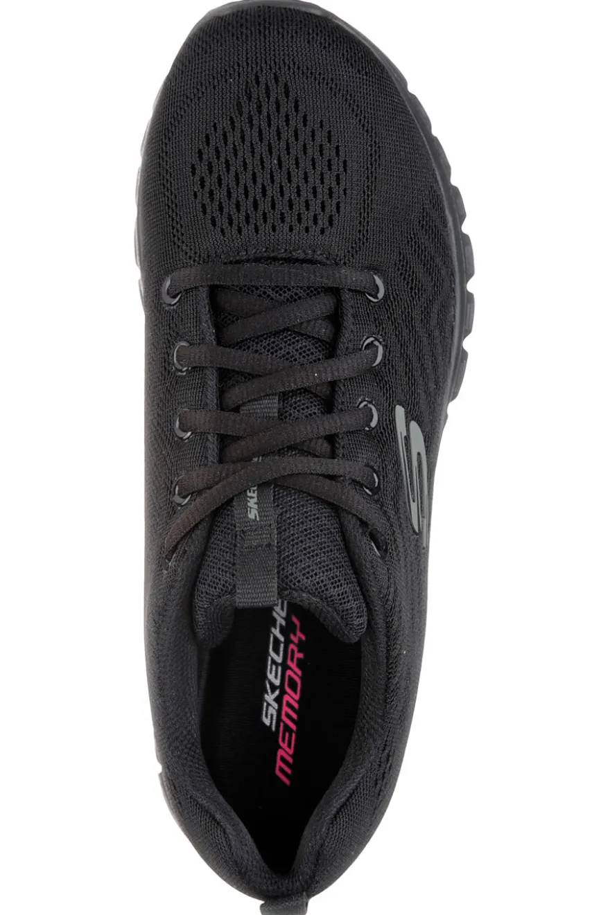 Scarpe da Allenamento Nere con Tomaia in Skech Knit Mesh SKECHERS Graceful - Get Connected