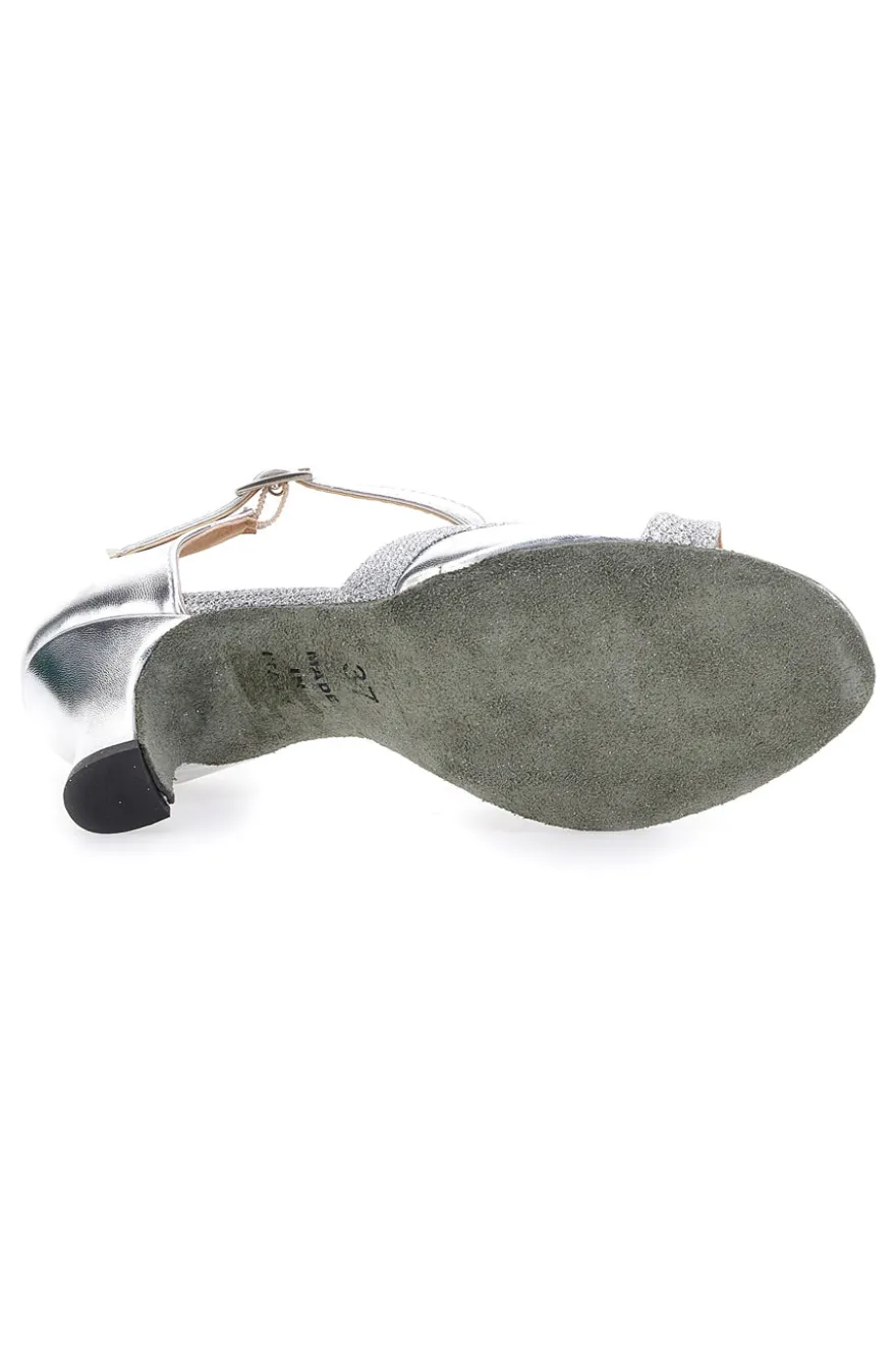 Scarpe da ballo argentate con tacco basso THE FIRST DANCE 4558