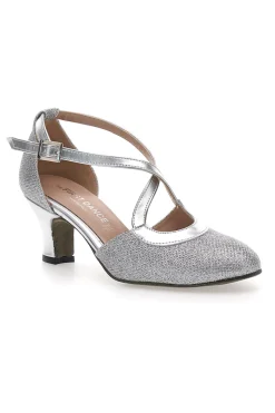Scarpe da Ballo Argento con Tomaia Glitterata Made in Italy THE FIRST DANCE 5555