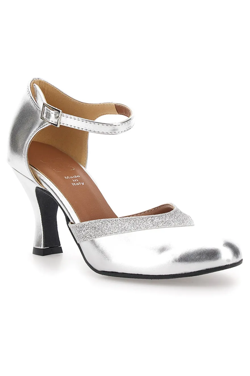 Scarpe da Ballo Argento Con Cinturino Mon Dieu Musique 11