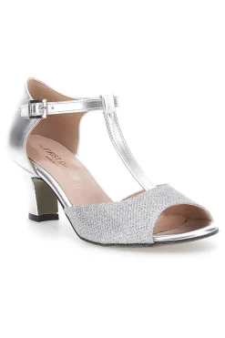 Scarpe da Ballo Argento con Suola in Pelle e Tacco Basso THE FIRST DANCE 5182