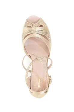 Scarpe da Ballo Beige Con Cinturini Incrociati Mon Dieu 1460502