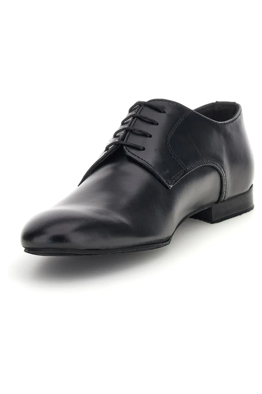Scarpe da ballo blu con suola in cuoio stringate Mr.dance 1720P