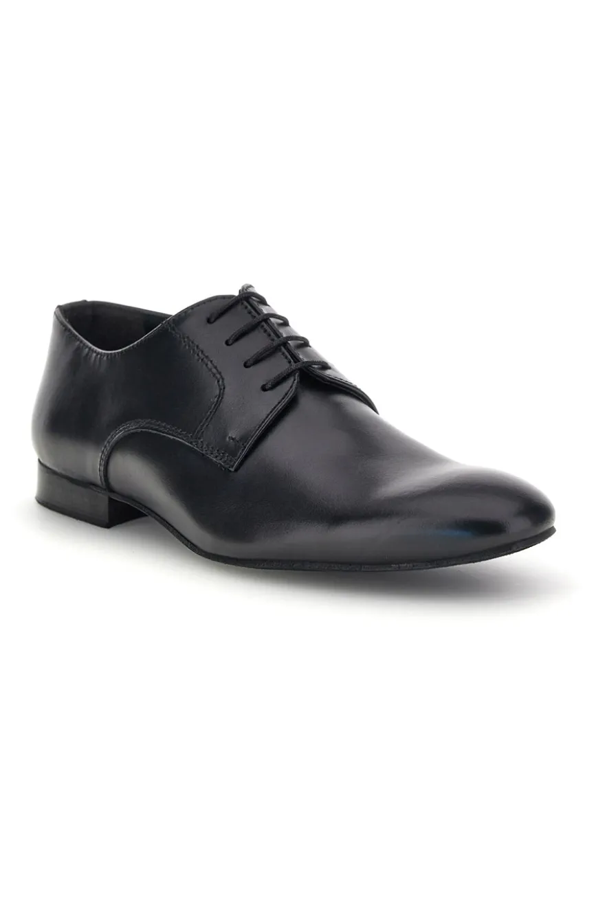 Scarpe da ballo blu con suola in cuoio stringate Mr.dance 1720P