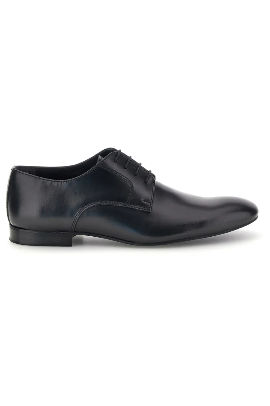 Scarpe da ballo blu con suola in cuoio stringate Mr.dance 1720P