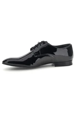 Scarpe da ballo blu lucide con suola in cuoio stringate Mr.dance 1720V