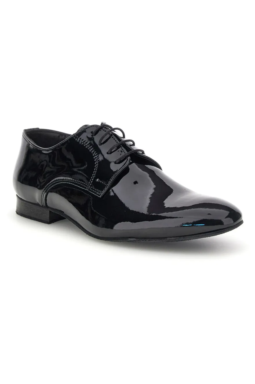 Scarpe da ballo blu lucide con suola in cuoio stringate Mr.dance 1720V