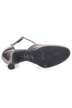 Scarpe da ballo color canna di fucile con cinturino e suola in pelle Mon dieu 111