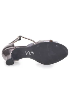 Scarpe da Ballo Grigie con Cinturino alla Caviglia e Tacco Medio MON DIEU MUSIQUE 14