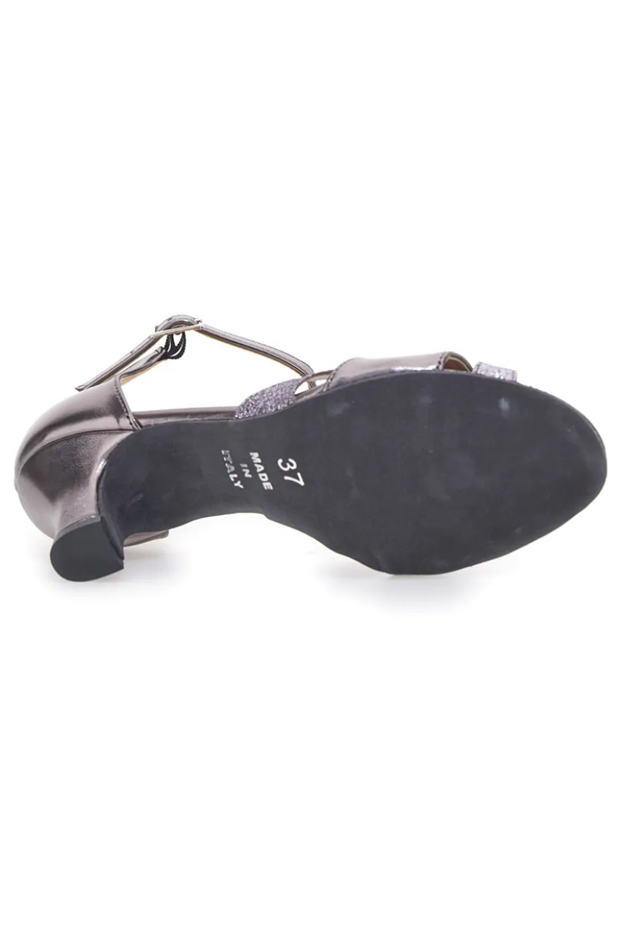 Scarpe da Ballo Grigie con Cinturino alla Caviglia e Tacco Medio MON DIEU MUSIQUE 14