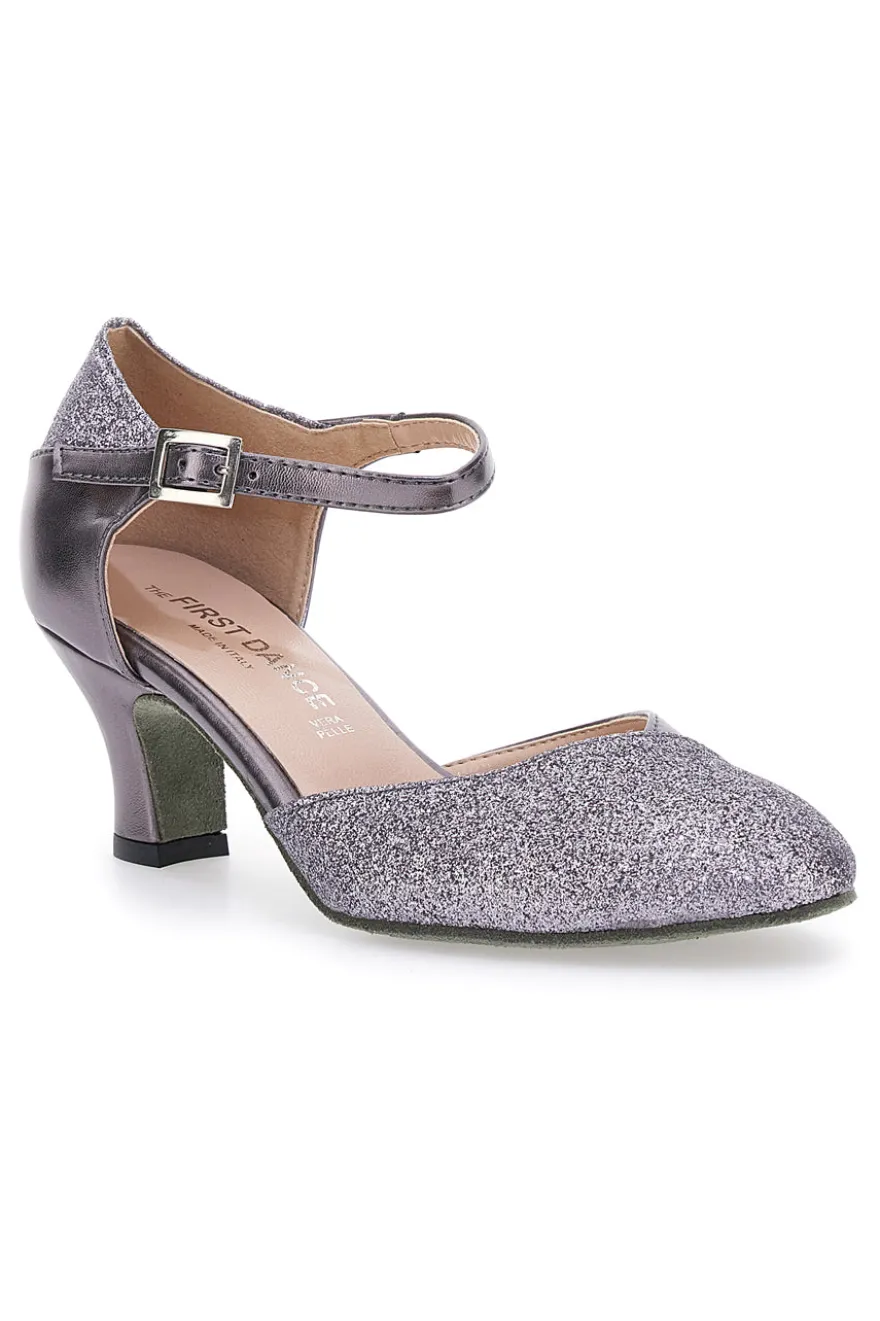 Scarpe da Ballo Grigio Scuro Con Tacco e Glitter The First Dance 4552