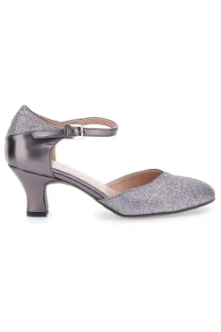 Scarpe da Ballo Grigio Scuro Con Tacco e Glitter The First Dance 4552