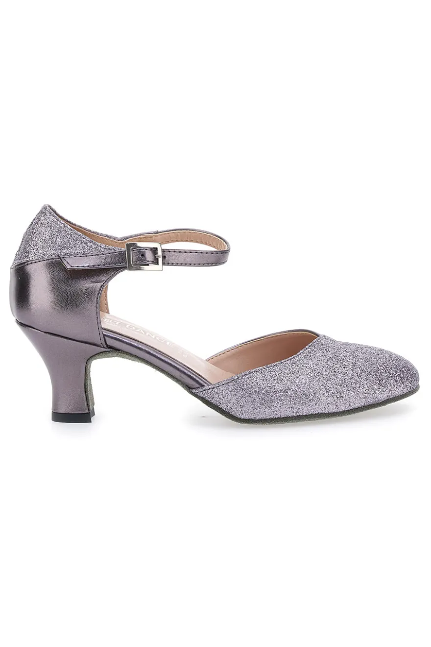 Scarpe da Ballo Grigio Scuro Con Tacco e Glitter The First Dance 4552