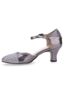 Scarpe da Ballo Grigio Scuro Con Tacco e Glitter The First Dance 4552