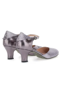 Scarpe da Ballo Grigio Scuro Con Tacco e Glitter The First Dance 4552