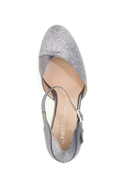 Scarpe da Ballo Grigio Scuro Con Tacco e Glitter The First Dance 4552