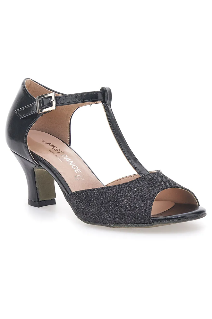 Scarpe da Ballo Nere con Suola in Pelle e Tacco Basso THE FIRST DANCE 5182