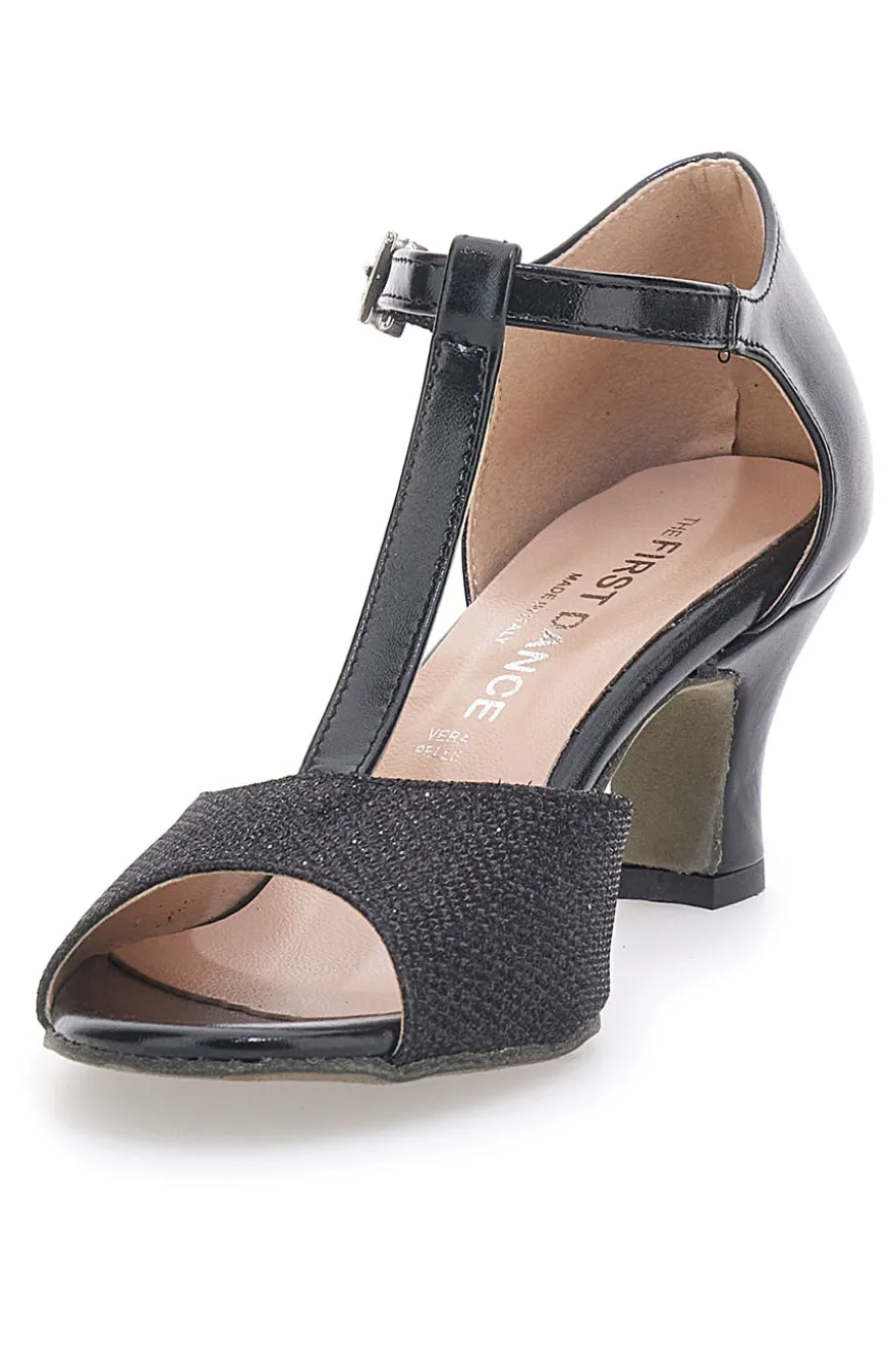 Scarpe da Ballo Nere con Suola in Pelle e Tacco Basso THE FIRST DANCE 5182