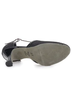 Scarpe da ballo nere con cinturino a T e tacco svasato The First Dance 6325