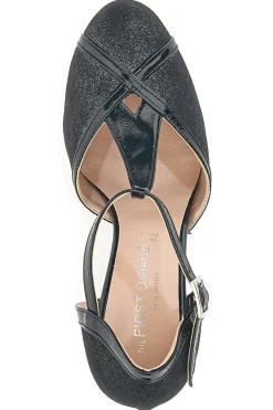 Scarpe da ballo nere con cinturino a T e tacco svasato The First Dance 6325