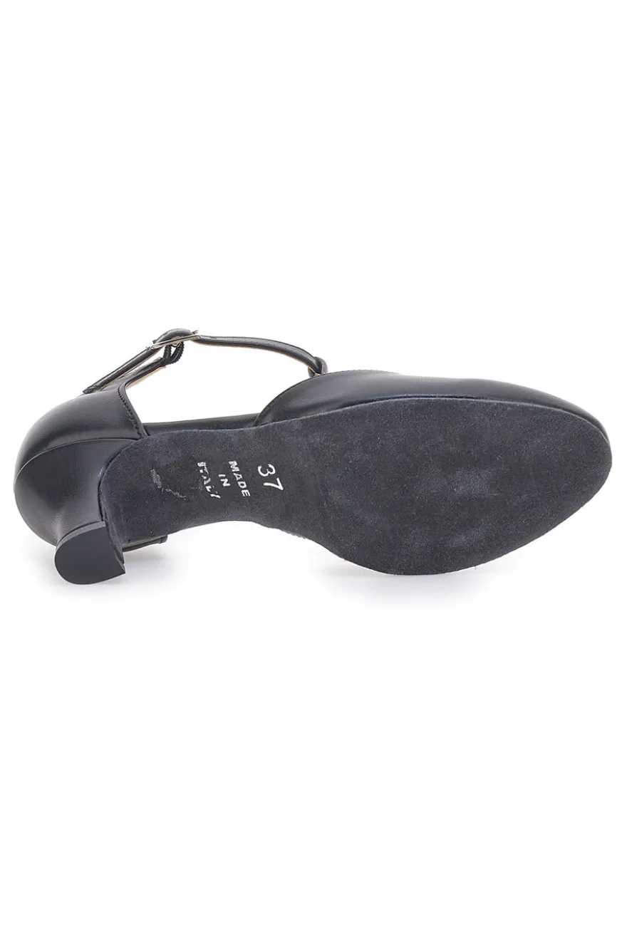 Scarpe da Ballo Nere con Tomaia Liscia e Tacco Basso MON DIEU MUSIQUE 12