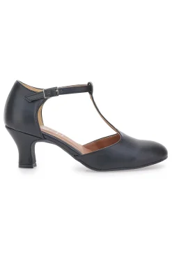 Scarpe da Ballo Nere con Tomaia Liscia e Tacco Basso MON DIEU MUSIQUE 12