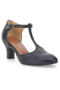 Scarpe da Ballo Nere con Tomaia Liscia e Tacco Basso MON DIEU MUSIQUE 12