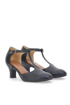 Scarpe da Ballo Nere con Tomaia Liscia e Tacco Basso MON DIEU MUSIQUE 12