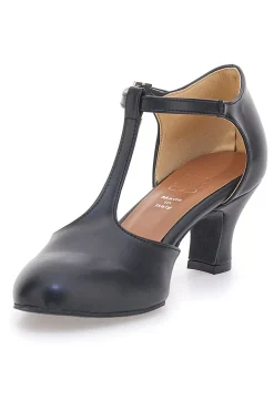 Scarpe da Ballo Nere con Tomaia Liscia e Tacco Basso MON DIEU MUSIQUE 12