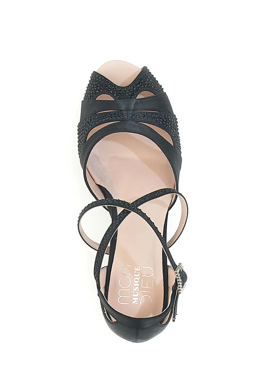 Scarpe da Ballo Nere Con Cinturini Incrociati Mon Dieu 1460502