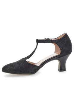 Scarpe da ballo nere con cinturino e tacco medio The First Dance 6334