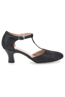 Scarpe da ballo nere con cinturino e tacco medio The First Dance 6334