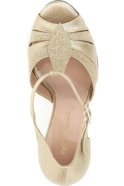 Scarpe da Ballo Oro con Cinturino The First Dance 622 75