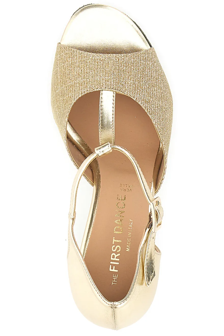 Scarpe Da Ballo Oro Con Suola In Pelle The First Dance 182 50
