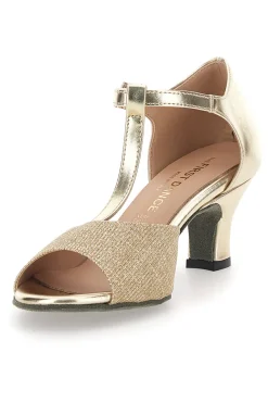 Scarpe Da Ballo Oro Con Suola In Pelle The First Dance 182 50