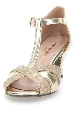 Scarpe da Ballo Platino Open Toe Con Glitter THE FIRST DANCE 5202