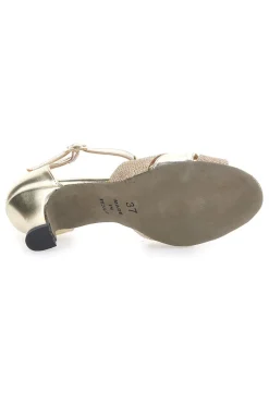 Scarpe da Ballo Platino Open Toe Con Glitter THE FIRST DANCE 5202