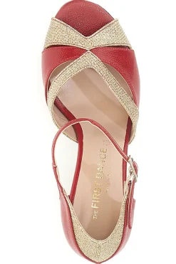 Scarpe da Ballo Rosse e Platino con Cinturino e Dettagli Scintillanti THE FIRST DANCE 5129