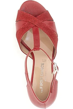 Scarpe da Ballo Rosse Open Toe Con Glitter THE FIRST DANCE 5202