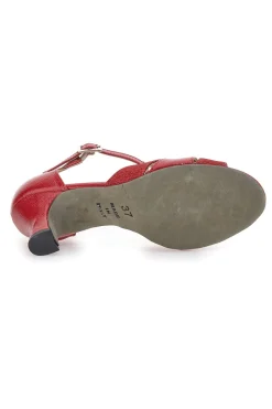 Scarpe da Ballo Rosse Open Toe Con Glitter THE FIRST DANCE 5202