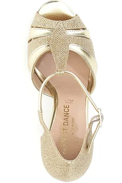 Scarpe da Ballo T-Bar Oro con Punta Aperta e Dettagli Scintillanti THE FIRST DANCE 5622
