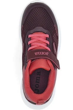 Scarpe da bambina bordeaux con chiusura a strappo Joma HEOS JR 2519